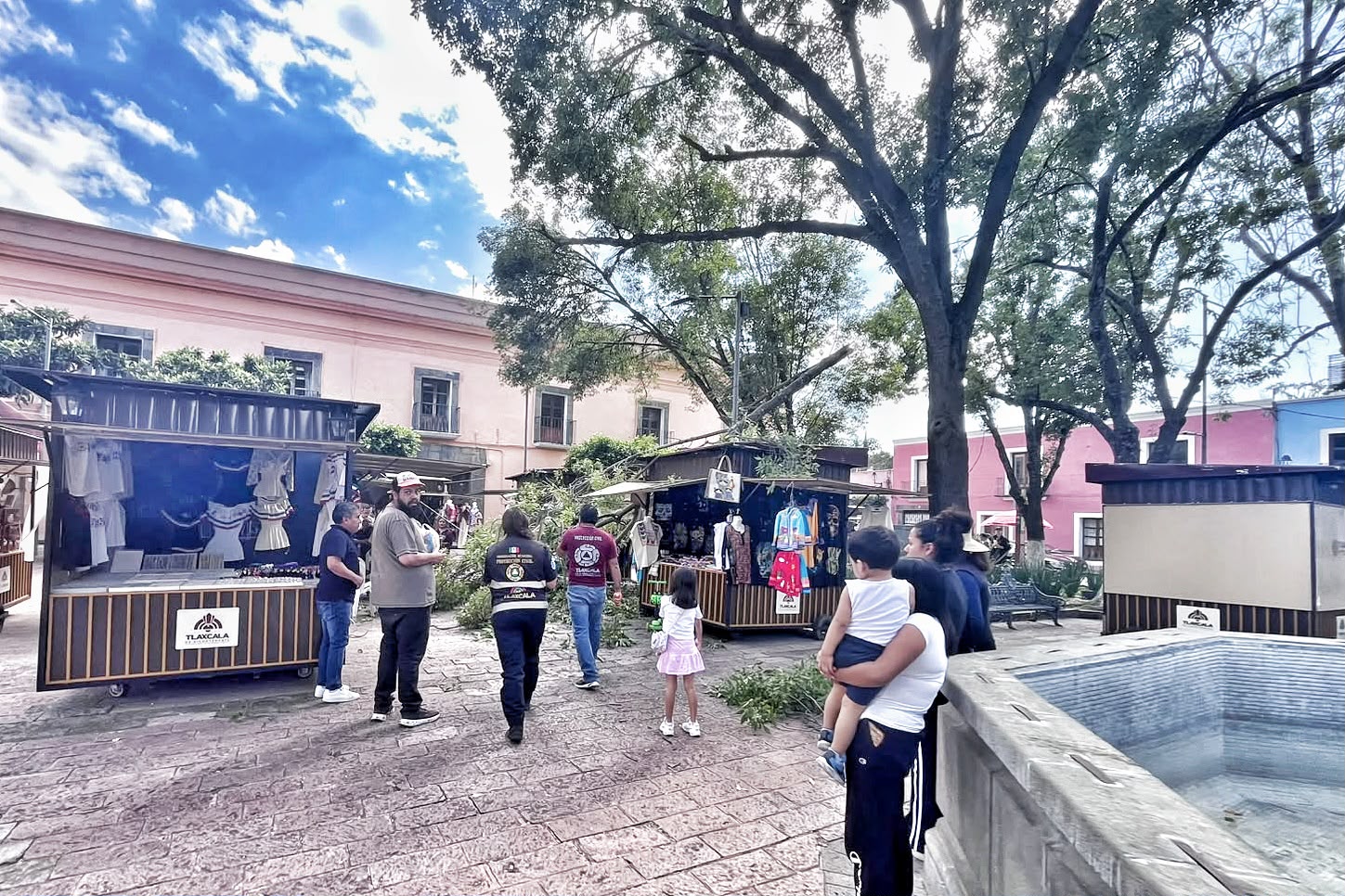 Gobierno Municipal de Tlaxcala da  respuesta inmediata ante caída de rama en el Parque Xicohténcatl
